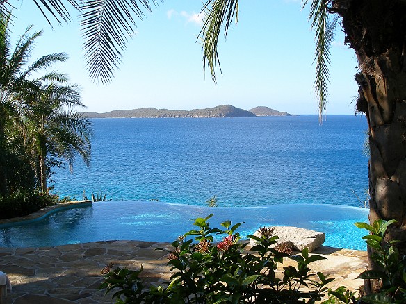 The spa has its own pool on top of a point that looks out at Great Dog island Feb 3, 2007 3:48 PM : BVI, Virgin Gorda 2007-02