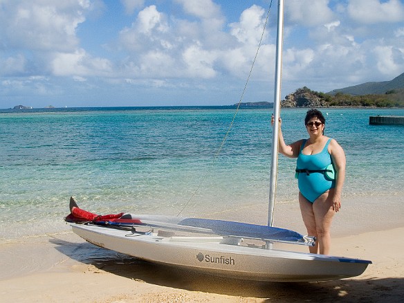 On Monday morning, Max decided we should learn how to sail a Sunfish Feb 5, 2007 10:37 AM : BVI, Maxine Klein, Virgin Gorda 2007-02