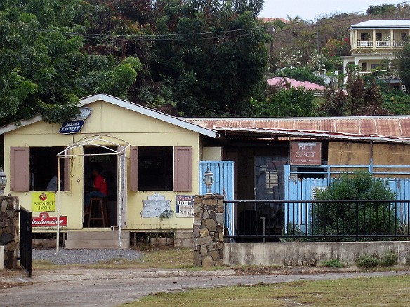 Now that we knew the yacht harbor was really "it", we scoured the neighborhood a little further. We found the Hot Spot Bar, conveniently located adjacent to the church school. Feb 6, 2007 3:55 PM : BVI, Virgin Gorda 2007-02