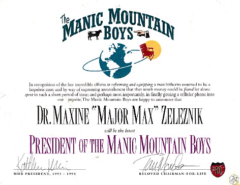 MMB-President-1994-Maxine-Klein Signed